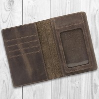 Обложка-органайзер для документов из кожи HiArt PC-03 Shabby Gavana Brown