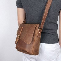 Мужская кожаная коричневая сумка Vintage 20206