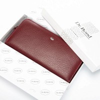 Женский кожаный кошелек Bright DR. BOND W201 wine red