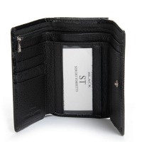Женский кожаный лаковый кошелек SERGIO TORRETTI FEW214 black
