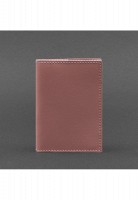 Кожаная обложка для паспорта 1.2 розовая BN-OP-1-2-PINK-PEACH