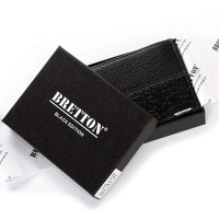 Мужской кожаный зажим для купюр BE BRETTON 168-L24B black
