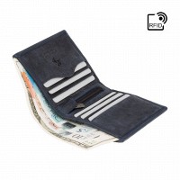 Кожаное портмоне с RFID защитой Visconti 705 oil blue