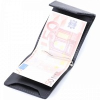Кожаный мужской зажим для купюр ручной работы  с держателем для Apple AirTag GRANDE PELLE 11619 