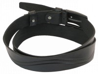 Мужской кожаный ремень под брюки Skipper 1047-35 черный 3,5 см
