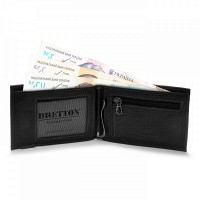 Мужской кожаный кошелек BE BRETTON 208G black