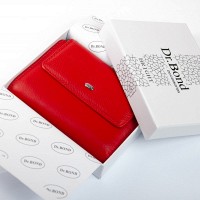 Женский кожаный кошелек Bright DR. BOND WS-31 red
