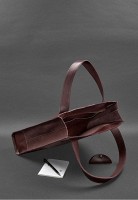 Женский кожаный шоппер Бэтси бордовая краст BN-BAG-10-VIN