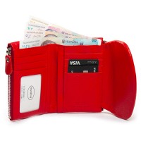 Женский кожаный кошелек Bright DR. BOND WS-239 red