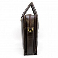 Мужская коричневая кожаная сумка-портфель TARWA rc-4666-4lx