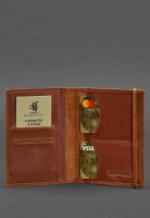 Кожаная обложка для паспорта 2.0 светло-коричневая Crazy Horse BN-OP-2-K-KR