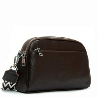Женский молодежный кожаный клатч ALEX RAI 99092 brown