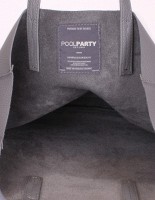 Сумка Poolparty из натуральной кожи серая City