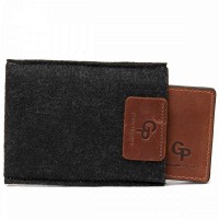 Кожаный зажим для купюр GRANDE PELLE 11477 Коричневый