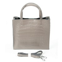 Женская кожаная сумка ALEX RAI 1564 grey croco