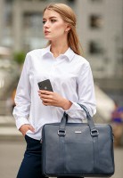 Кожаная сумка для ноутбука и документов BlankNote темно-синяя BN-BAG-37-NAVY-BLUE