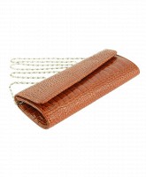 Коричневый клатч из кожзама TRAUM 7212-77