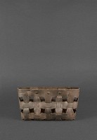 Кожаная плетеная женская сумка BlankNote Пазл S темно-коричневая Crazy Horse BN-BAG-31-O