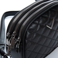 Женский молодежный кожаный клатч ALEX RAI 60065 black