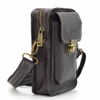 Мужская кожаная сумка через плечо и на пояс TARWA GCw-0075-3md