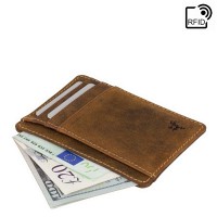 Мужской кожаный картхолдер Visconti VSL58 Stealth (Oil Tan)