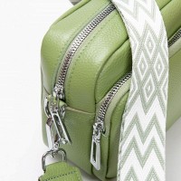 Женский молодежный кожаный клатч ALEX RAI 3803 apple green