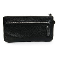 Женская кожаная косметичка Cosmetic  bag   A-00276-1 black