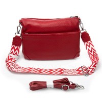 Женская кожаная сумка через плечо ALEX RAI 8269 wine red