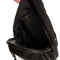 Мужская тканевая сумка-слинг Lanpad 0936 black бол