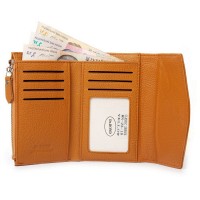 Женский кожаный кошелек Classik  DR. BOND WN-23-18 yellow