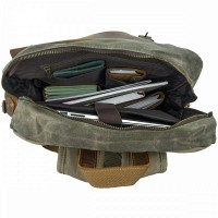 Рюкзак текстильный canvas Vintage 20107 Болотный