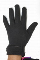 Женские трикотажные перчатки Shust Gloves чёрные 8733 S