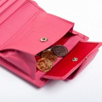 Женский кожаный кошелек Bright DR. BOND WS-36 plum-red