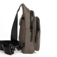Мужская тканевая сумка-слинг Lanpad 86803 brown мал