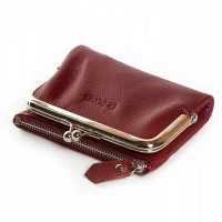 Женский кожаный кошелек Classik  DR. BOND WN-23-13 wine-red