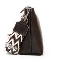 Женский молодежный кожаный клатч ALEX RAI 3092-1 brown