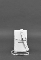 Женская кожаная поясная сумка/кроссбоди вертикальная BlankNote Mini белая BN-BAG-38-1-LIGHT