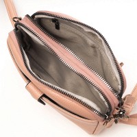 Женский молодежный кожаный клатч ALEX RAI 88085 pink
