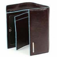 Коричневое кожаное женское портмоне Piquadro Blue Square (PD1853B2_MO)