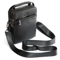 Мужская кожаная сумка через плечо BRETTON 407-89 black