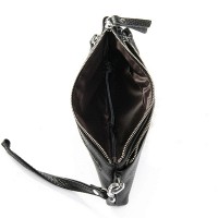 Женская кожаная косметичка Cosmetic  bag   A-00276-1 black