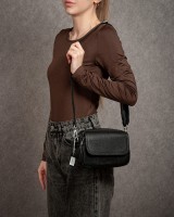 Женский молодежный кожаный клатч ALEX RAI 3904 black