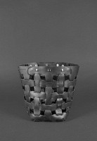 Кожаная плетеная женская сумка BlankNote Пазл черная Krast BN-BAG-32-G