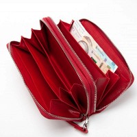 Женский кожаный кошелек Bright DR. BOND W39 red