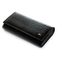 Женский кожаный лаковый кошелек SERGIO TORRETTI FEW501 black