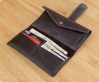 Женское кожаное портмоне ручной работы BlankNote 3.0 орех-тиффани