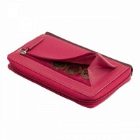 Женский кожаный кошелек с RFID защитой Visconti RB98 Aruba (Plum Multi)