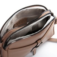 Женский молодежный кожаный клатч ALEX RAI 99102 khaki