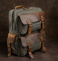 Рюкзак текстильный canvas Vintage 20107 Болотный