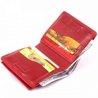 Мужское кожаное портмоне GRANDE PELLE 11331 Красное